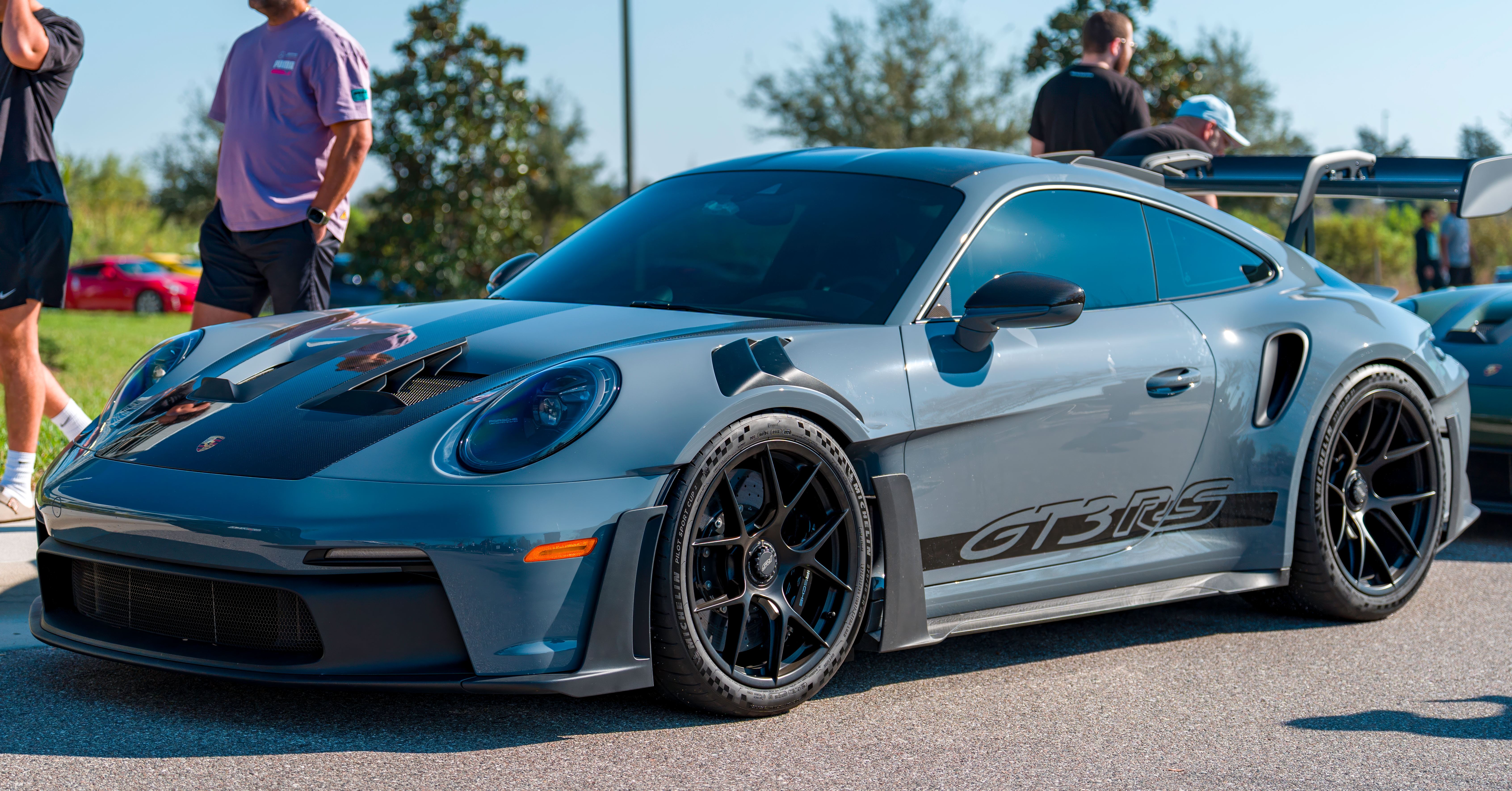 Gray Porsche 911 GT3 RS with bronze wheels