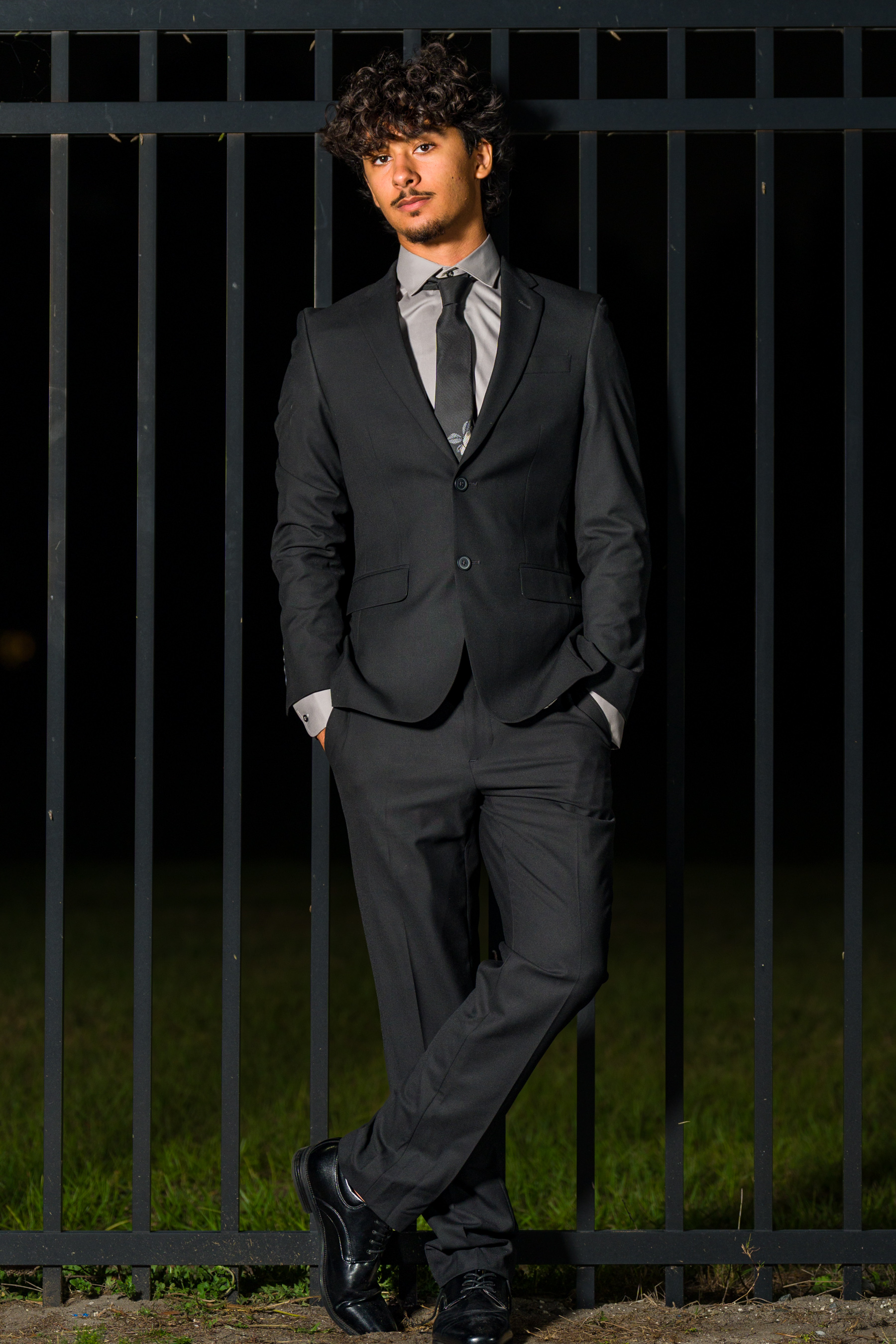 Three-quarter portrait in a tailored suit