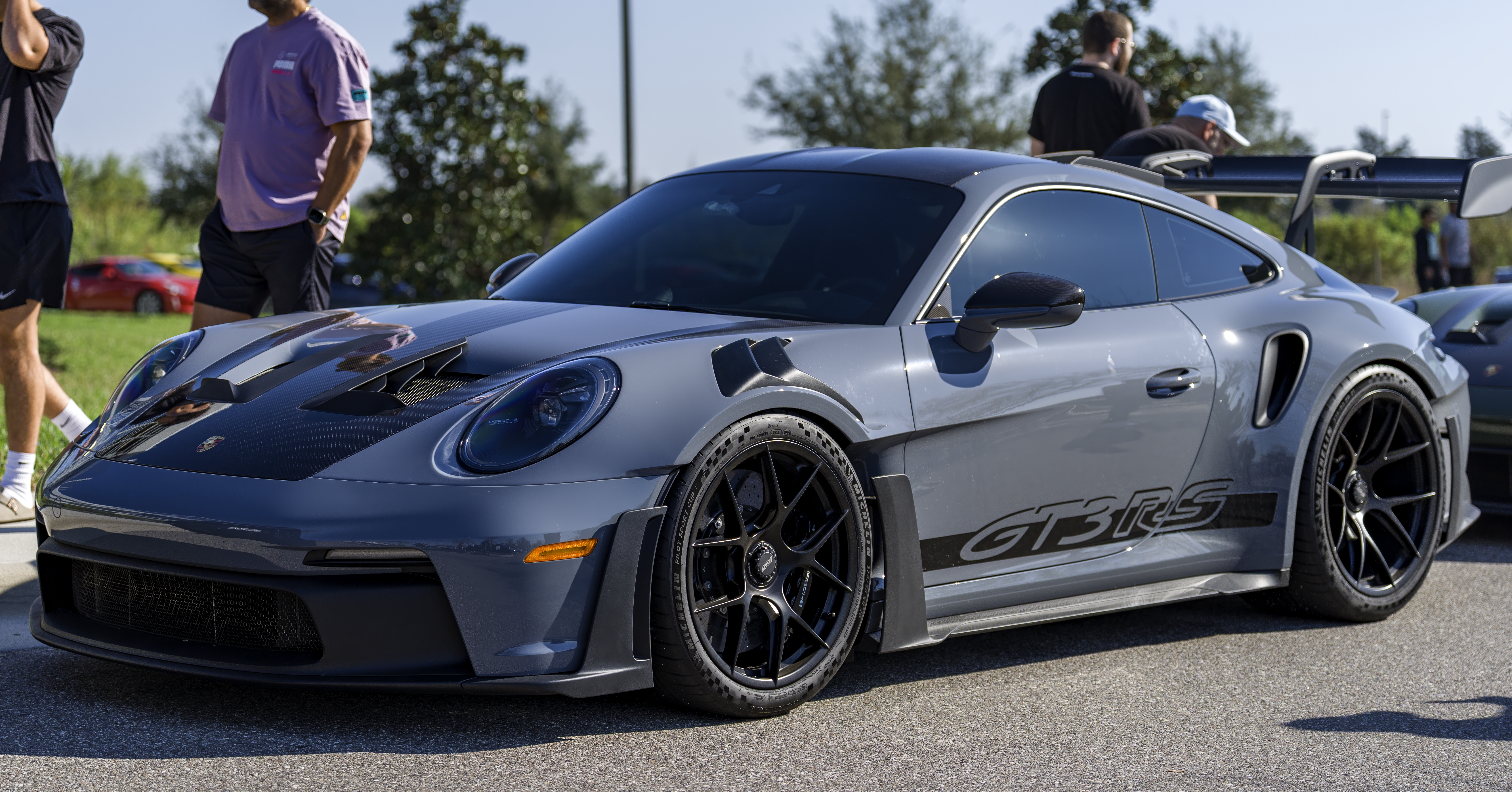 Gray Porsche 911 GT3 RS with bronze wheels